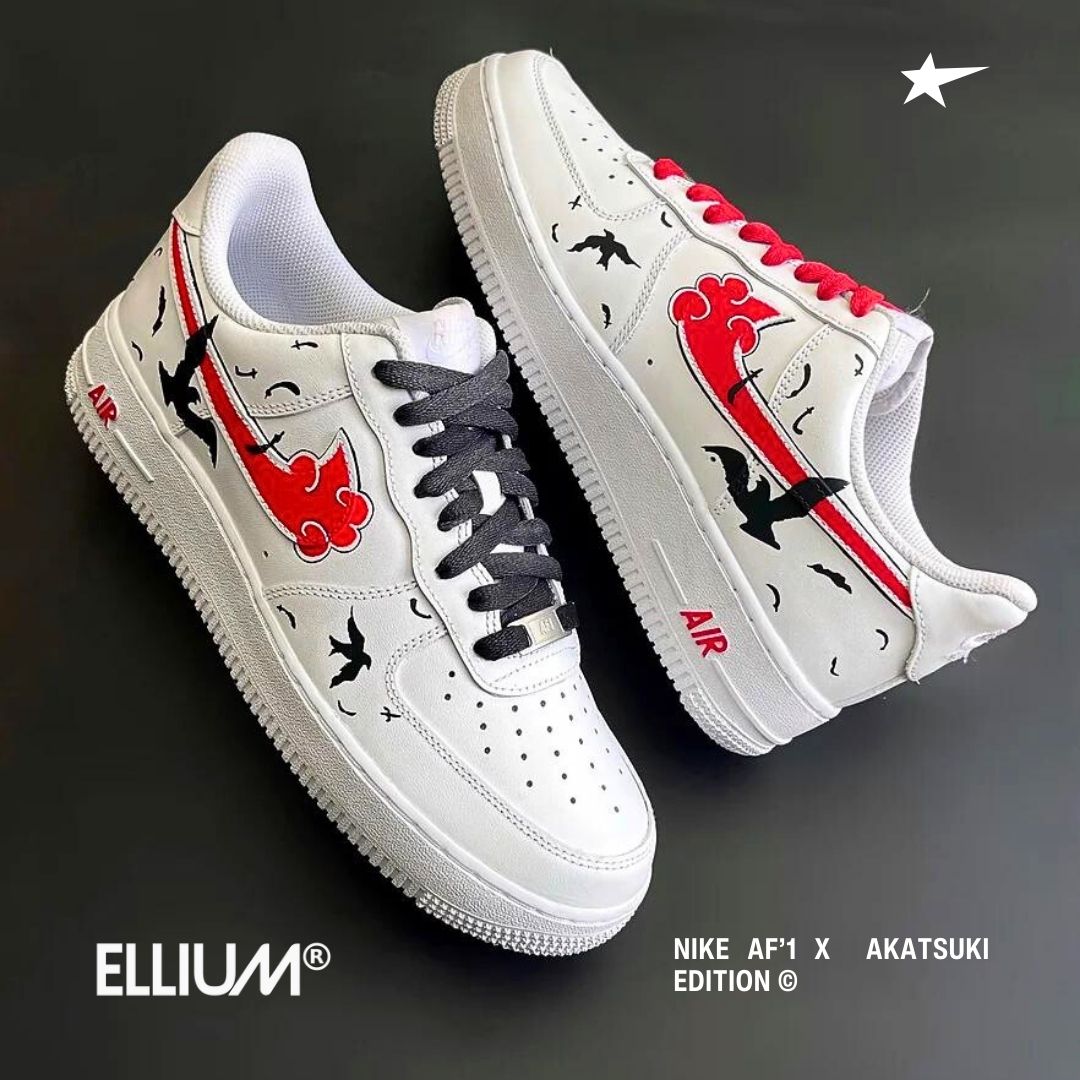 Akatsuki Naruto Custom Shoes Nike Air Force1 X Itachi X Akatsuki