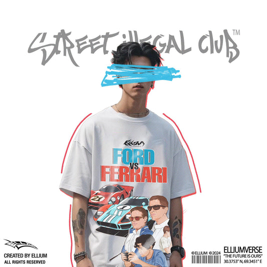 Ford Vs Ferarri - Oversized T-Shirt [ LIMITED EDITION ]