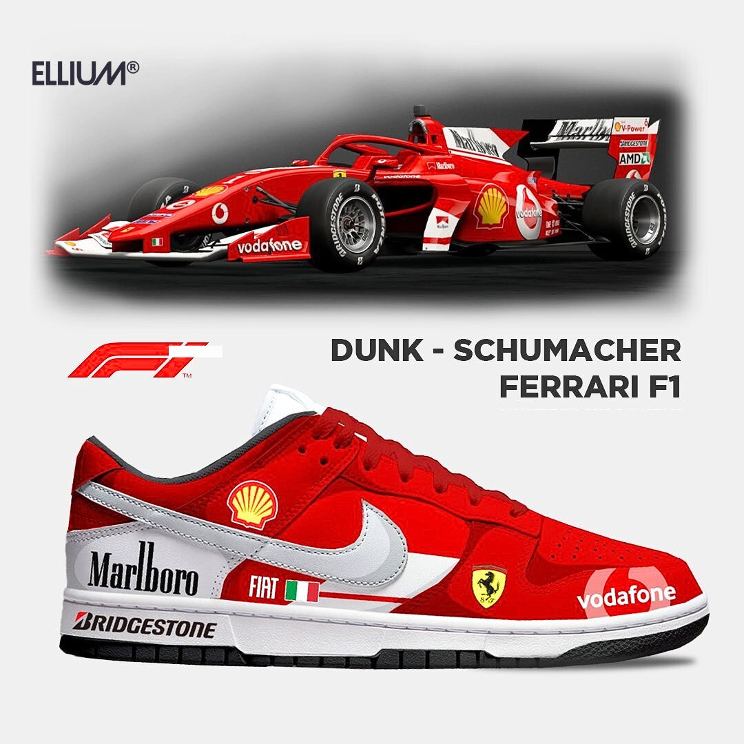 MICHAEL SHUMACHER FERRARI F1 NIKE DUNK LIMITED EDITION