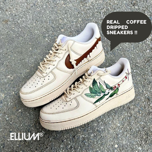 Real COFFEE Dripped ☕ - NIKE AIRFORCE 1